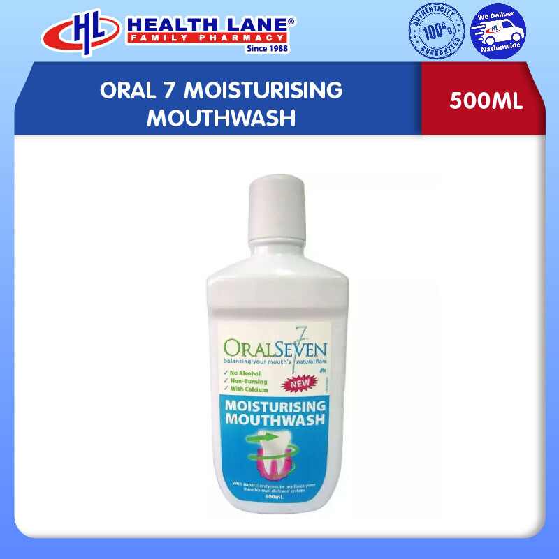 ORAL 7 MOISTURISING MOUTHWASH 500ML 